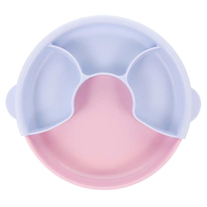 1pc siliconen babyborden, servies, dinerborden, kinderbord, dinerschaal: Roze paars