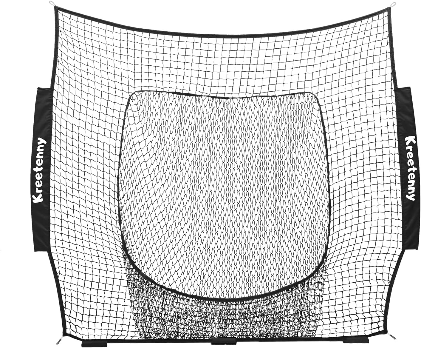 Filet de remplacement de baseball (NET SEULEMENT), filet d'entraînement de softball de baseball 7'×7' pour frapper le bâton, attraper le lancer: Black