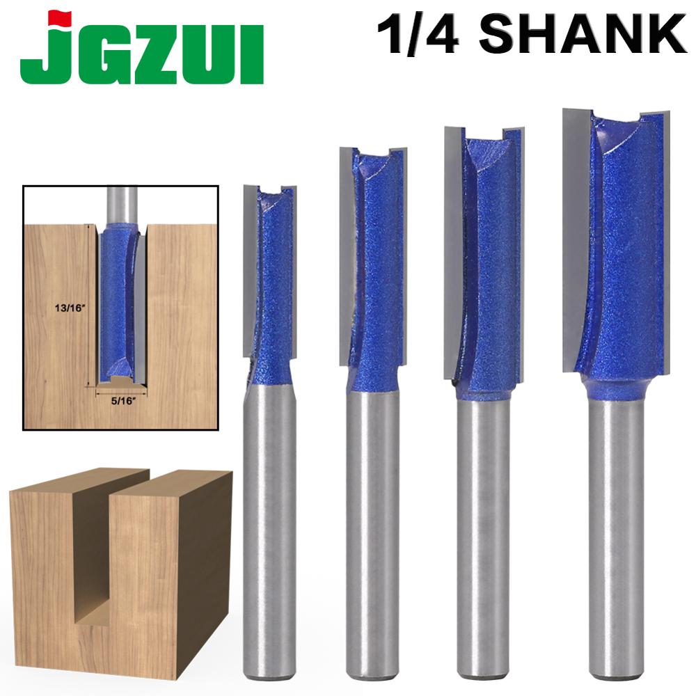 1PCS 1/4 "Shank Straight Houtbewerking Router Bit Set Carpenter Frees 1/4", 5/16 ", 3/8 ", 1/2 ″Cutting Diameter
