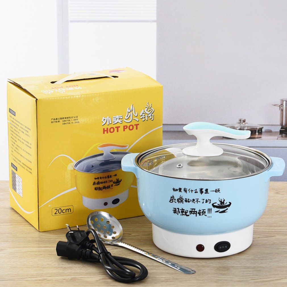 Multifunctional Electric Cooker Stainless Steel Plastic Home Appliances Double Firepower Anti-Dry Function Pot