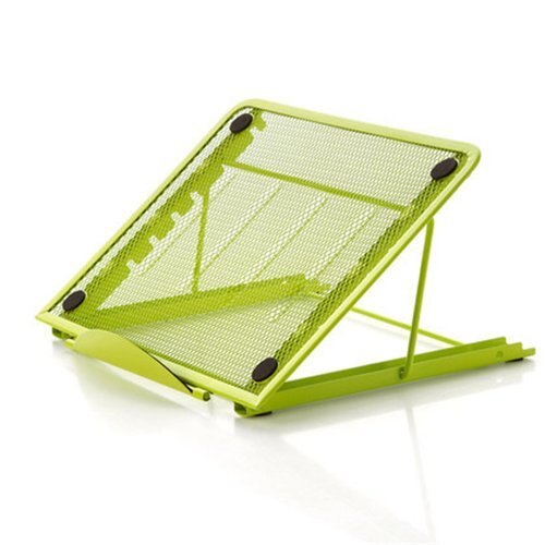 Bärbar/vikbar/justerbar mesh bärbar dator/notebook/ipad bord skrivbord kylställ/ställ/skärm/stöd/hållare, grön
