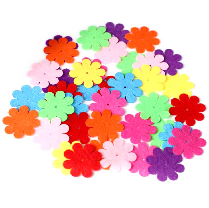 80Pcs Creatieve Non-Woven Flower Patch Kinderen Handgemaakte Materialen Bloemblaadje Patroon Kids Patches Naaien Ambachtelijke Speelgoed Diy Sticker gyh: 8 Petals Flower