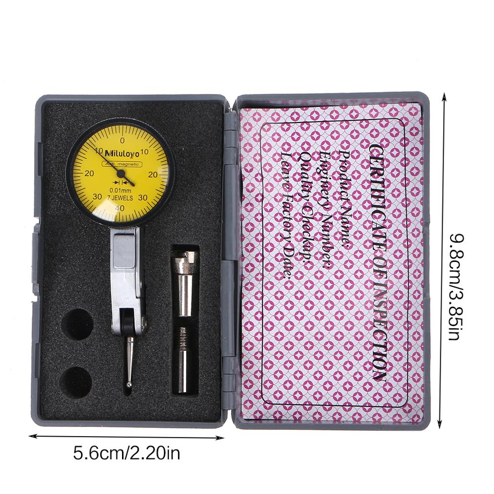 0-0.8mm precisie-niveaumeterschaal metrische zwaluwstaartrails wijzerplaattestindicator -34#