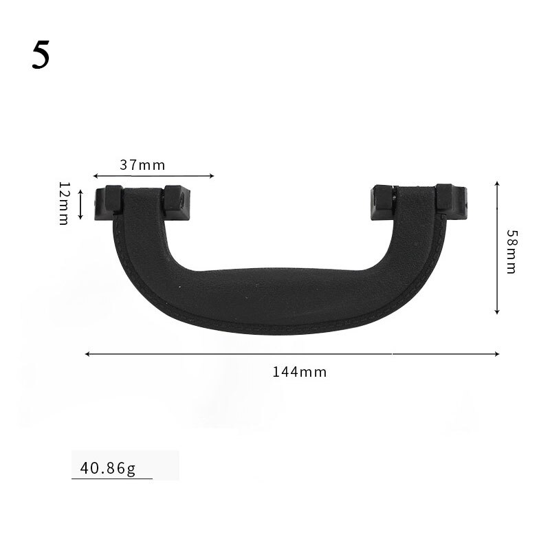Sort kuffert håndtag bagageskab trækker håndtag kuffert holder solidt håndtag hardware kinesisk stil antik læder kuffert håndtag: 5