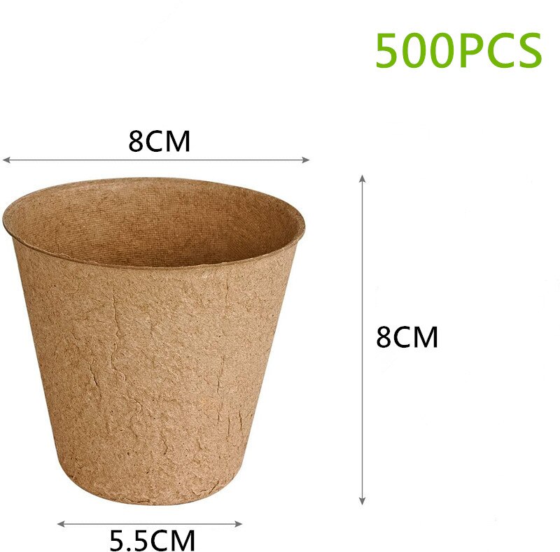 Horticultural Pulp Flowerpot Seedling Cup Pulp Pot Seedling Bowl Environmental Protection Degradable Peat Pot Paper Flowerpot