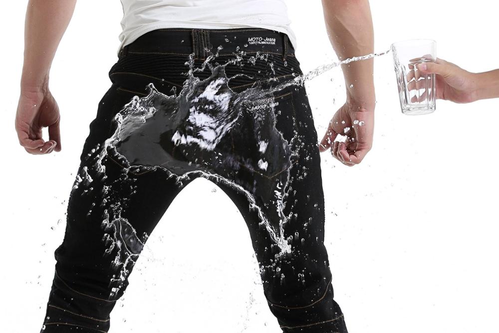 Qcmgmg Motorcycle Riding Pants For Men Biker Motocross Racing Jeans Cycling Protective Pants Black XS