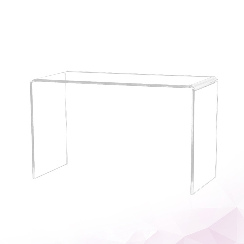 3 Pcs U Shaped Acrylic Storage Rack Clear Shelf Display Stand Desktop Organizer Holder for Model Bag Shoes - Size L