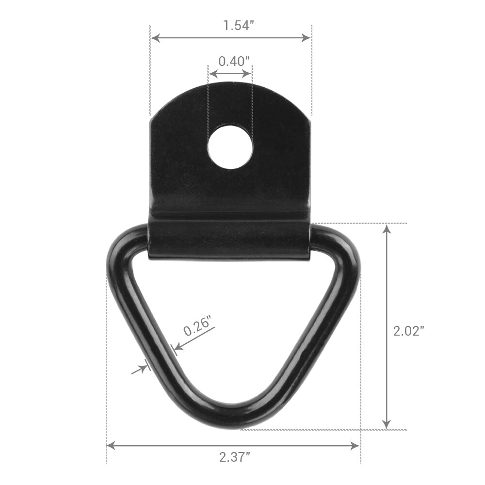 MICTUNING 6pcs 2" Diameter Black Steel for Truck Bike ATV Cargo Tie-Down Anchors with Bolting Hole V-Ring Bolt-on Trailer Anchor