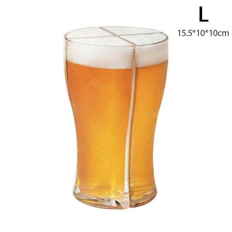 Beer Glasses 4 In 1 Acrylic Plastic Material Beer Mug Super Schooner Funny Acrylic Glass Beer Mugs Set Glass Cup Stein: M