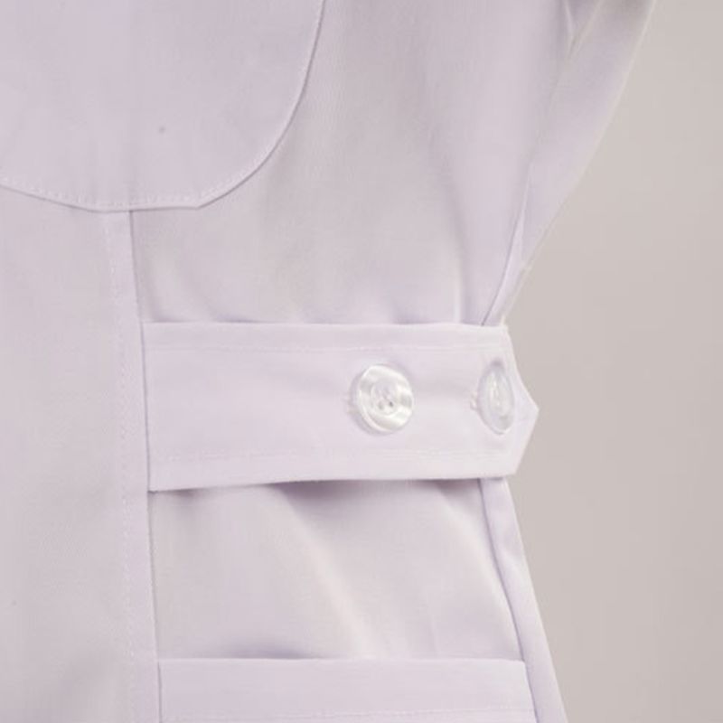 Kvinner todelt sykepleier uniform sett hvit multi-lomme button-down topper skjorte uformelle lange bukser løs dress klinikk