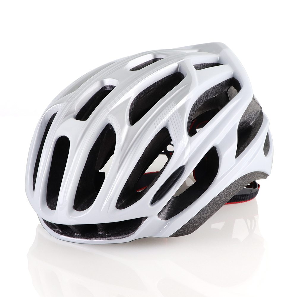 Casco de bicicleta de carretera Aero casco de montar ultraligero hombres deportes de bicicleta MTB ciclismo casco moldeado integralmente equipo de seguridad de bicicleta: l / Transparente