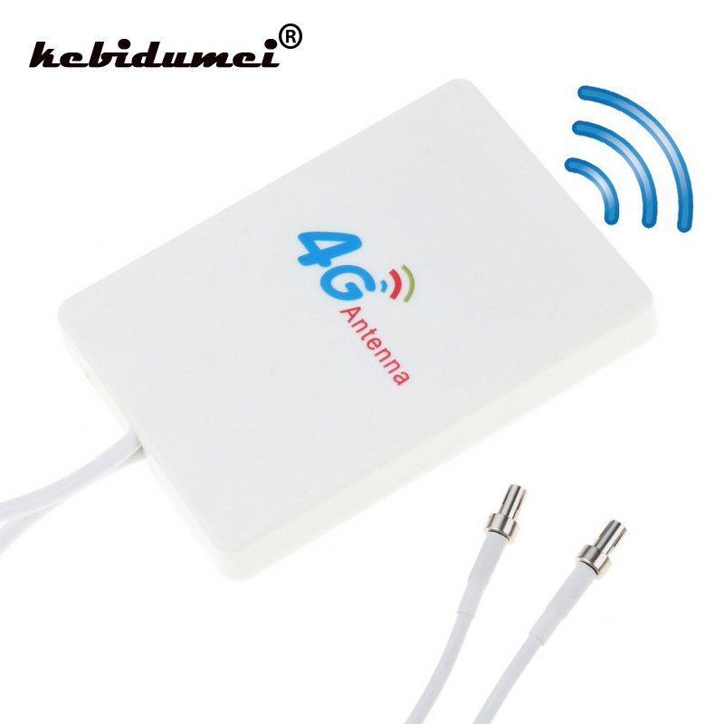 kebidumei 28dBi 4g LTE Pannel Antenna WIFI 4g Antenna TS9/SMA-M/CRC9 Connector for Huawei 3G 4G LTE Modem Aerial for ZTE Router