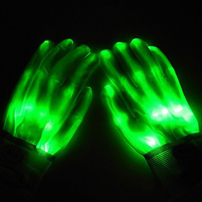 Néon LED gants lumineux Halloween fête lumière accessoires lumineux clignotant crâne gants scène Costume de noël fête décor fournitures