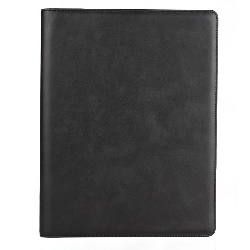 A4 filing folder document organizer padfolio manager folders for conference signature sales marketing with cellphone holder 1218: black