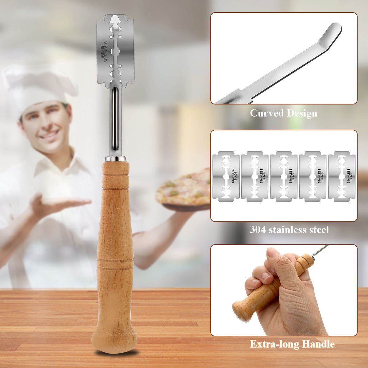 Bread Baking Tool Set Durable Dough Whisk Scraper Kit Baking Supplies Set For Homemade Cake Baking Pastry Tools