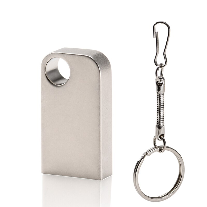 JASTER USB 2.0 metal belt chain gold silver black pen drive 4GB 8GB 16GB 32GB 64GB 128GB USB flash drive (over 10PCS free LOGO): 4GB / Silver