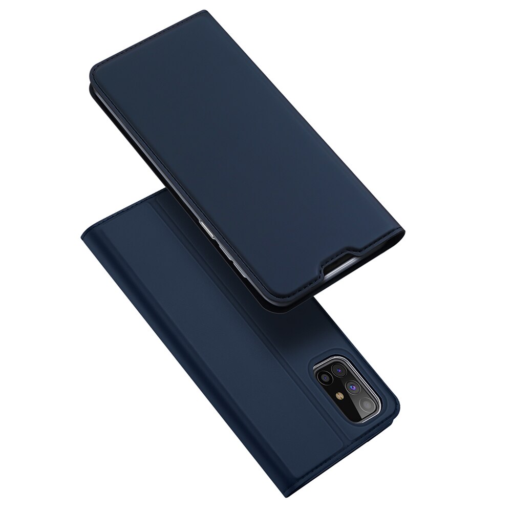 Luxury Flip PU Leather Wallet Book Cover For Samsung Galaxy M31s Case SM-M317F SM-M317F/DS Phone Bags Case Coque Hoesjes: Dark Blue