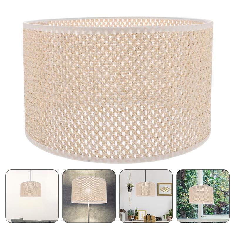 1PC E27 Modern Style Woven Lampshade Table Lamp Co... Grandado