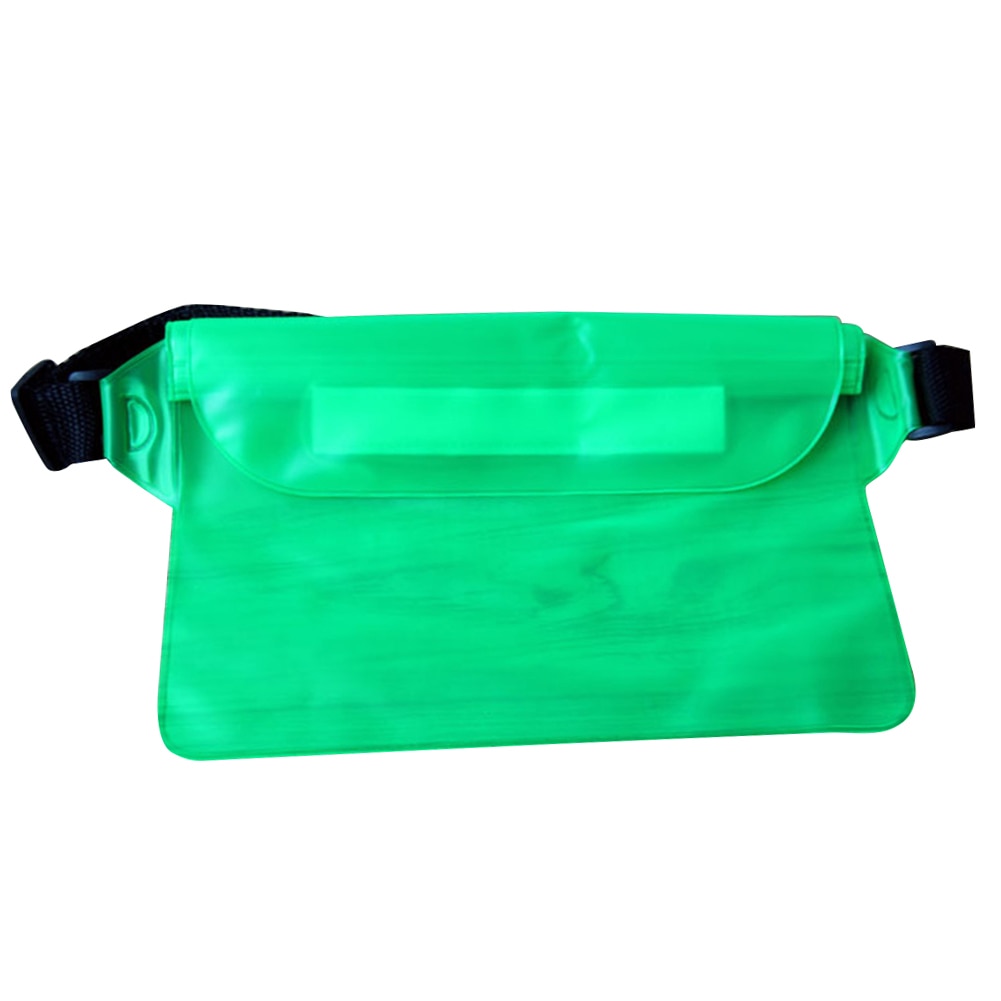 Utendørs sport bading strand stor kapasitet pvc vanntett undervanns midjeveske fanny pack strand tørr veske telefonveske lommebok: Grønn