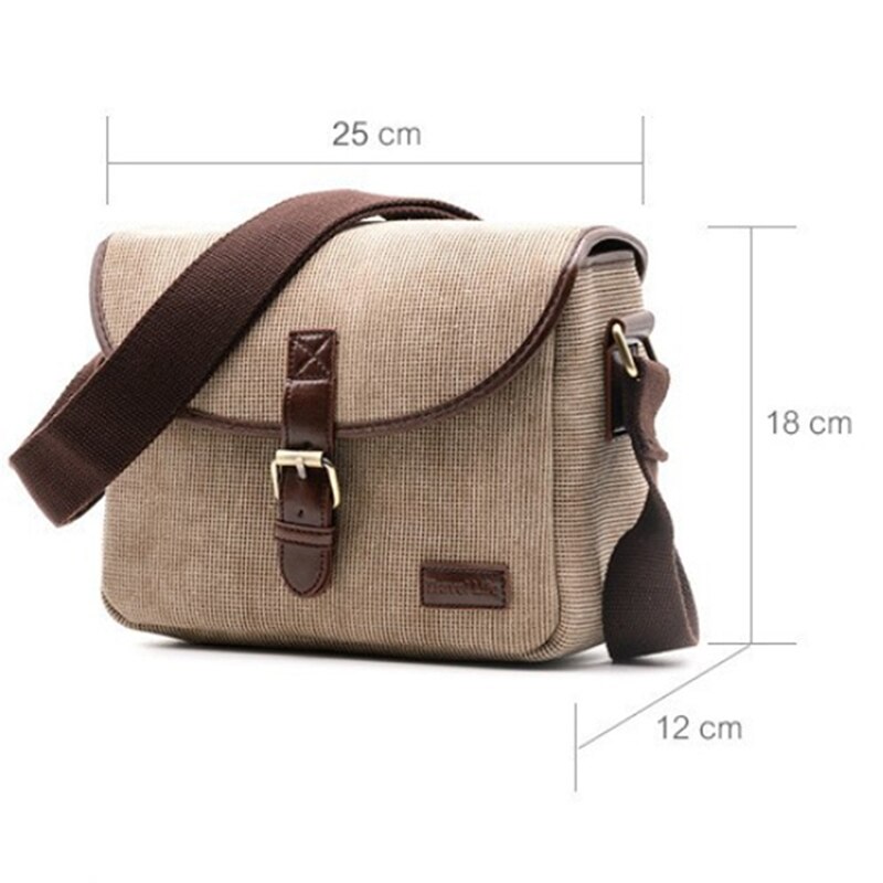 Rétro Photo appareil Photo sac housse bandoulière sacs pour femmes toile unique épaule sac de messager petit sac carré toile sac boîte