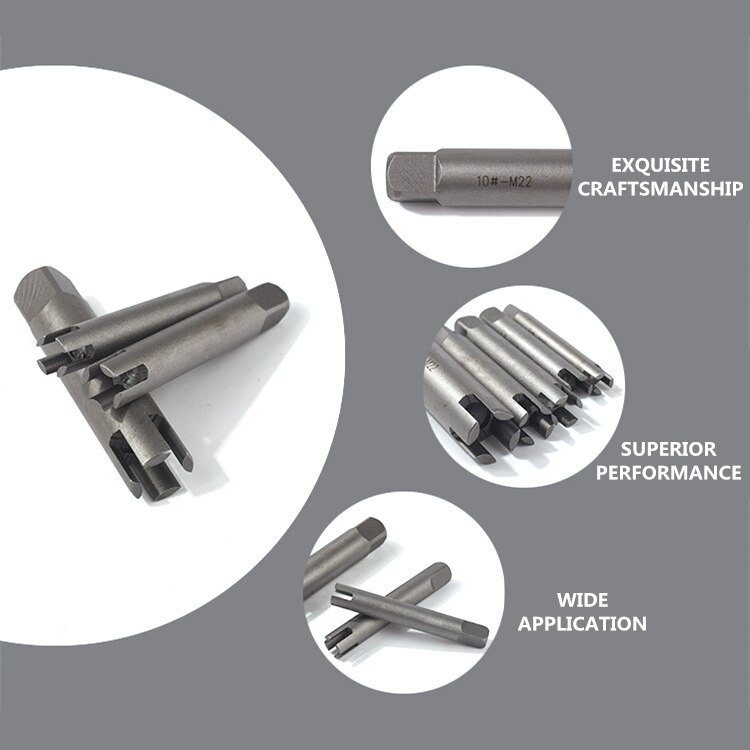 Screw Tap Extractor Steel Broken Head Taps Remover Stripped Screw Tap Extractor Set Screw Removal Tools M3-M22