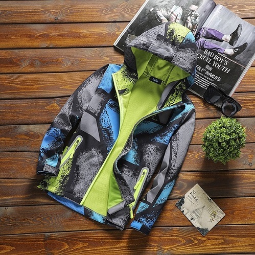 Jungen Tarnung Vlies Jacken freundlicher Oberbekleidung Warme Polar- Mantel freundlicher Kleidung Wasserdicht Winddicht Jacke Für 6 8 10 12 14 jahr: 6 / 6