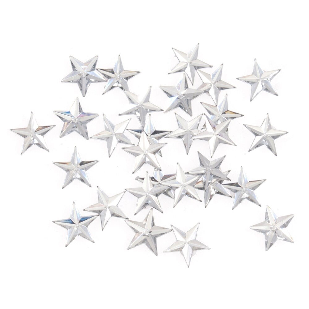 200pcs 10mm/15mm Acrylic Rhinestone Silver Star Ge... – Grandado