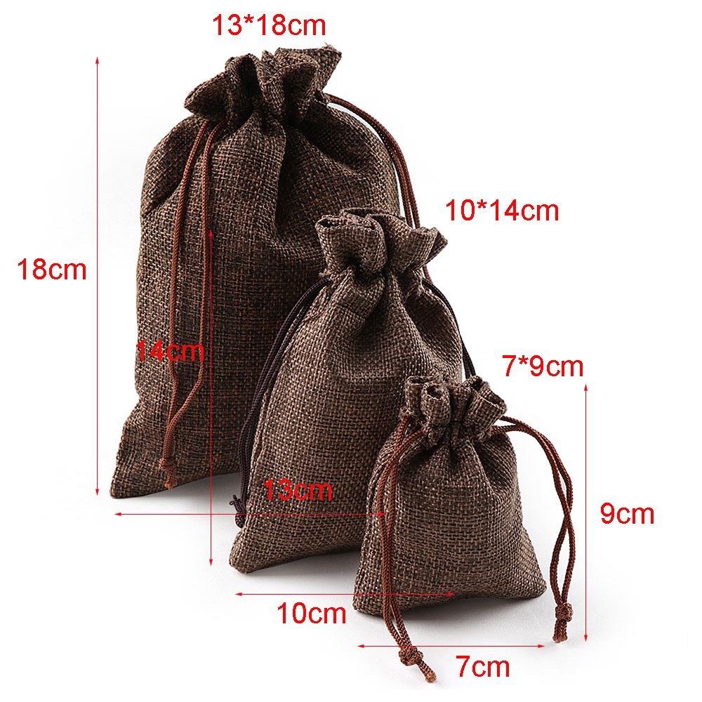 Pochettes en Jute hessien pour mariage | 10 pièces/paquets, nouvelle utile, sac pour mariage, de noël, pochette à cordon, maison