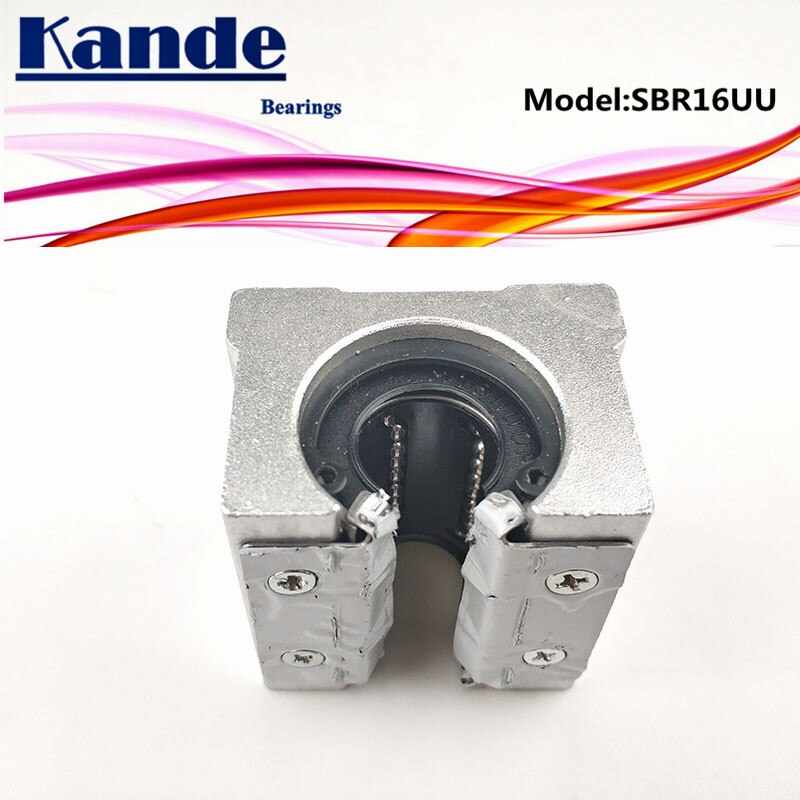 Rodamientos Kande 4 Uds SBR16UU SBR16 UU SBR16 rodamiento partes de bloque CNC diapositiva de 16mm de guía lineal SBR16 16mm SME16UU las PYME SBR