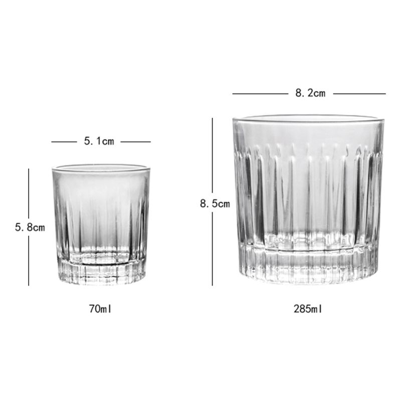 Espressoglaskopp värmebeständig kaffemugg glasmugg med tjock botten för barista latte retro whiskyglas hem dryck
