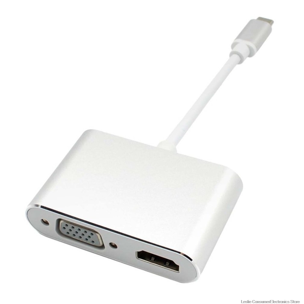 2 In 1 USB 3.0 USB2.0 naar HDMI Adapter 4K HD 1080P Type-C naar HDMI/ VGA Audio Video Kabel Converter voor Laptop Macbook Computer