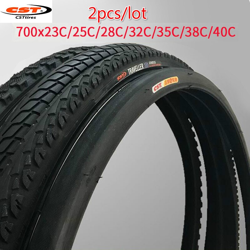 Cst – pneu de vélo de route, 2 pièces, 700c x 3C/25C/28C/32C/35C/38C/40C, pour vtt