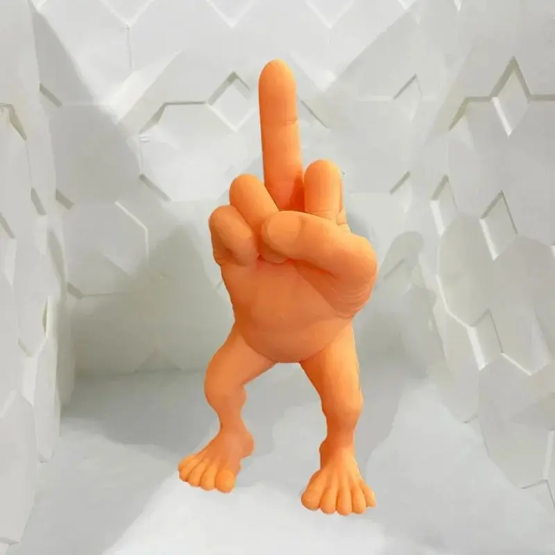 Middelvinger Figuur Met Benen Kantoor Bureau Hars Ornamenten Creatieve Grappige Middelvinger Bureaublad Decoratie