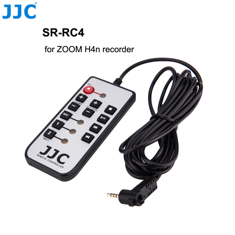 Jjc有線レコーダーリモート制御用ズームh4n/h6/h5ハンディ記録コントローラズーマー: SR-RC4