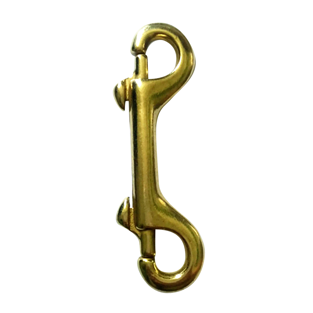 Scuba Diving Brass Double Ended Snap Bolt Hook Key Chain Ring Holder 3.5"
