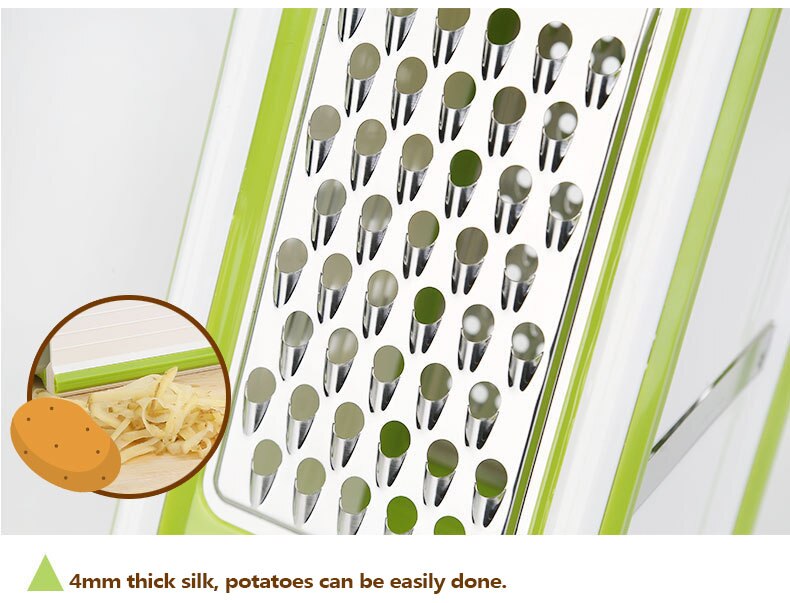 Multifunksjonell rivjern potet gulrotkutter kjøkkenkutter kvadratisk suter med oppbevaringsboks håndbeskyttelse skrellekniv kjøkkenverktøy