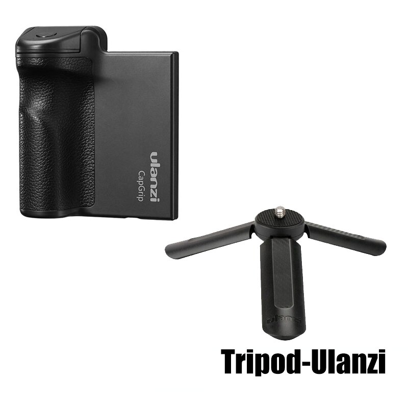 Wireless Bluetooth Handgrip Clip Smartphone Selfie Booster Handle Grip Phone Stablizer Stand Holder Shutter Release 1/4 Screw: Red