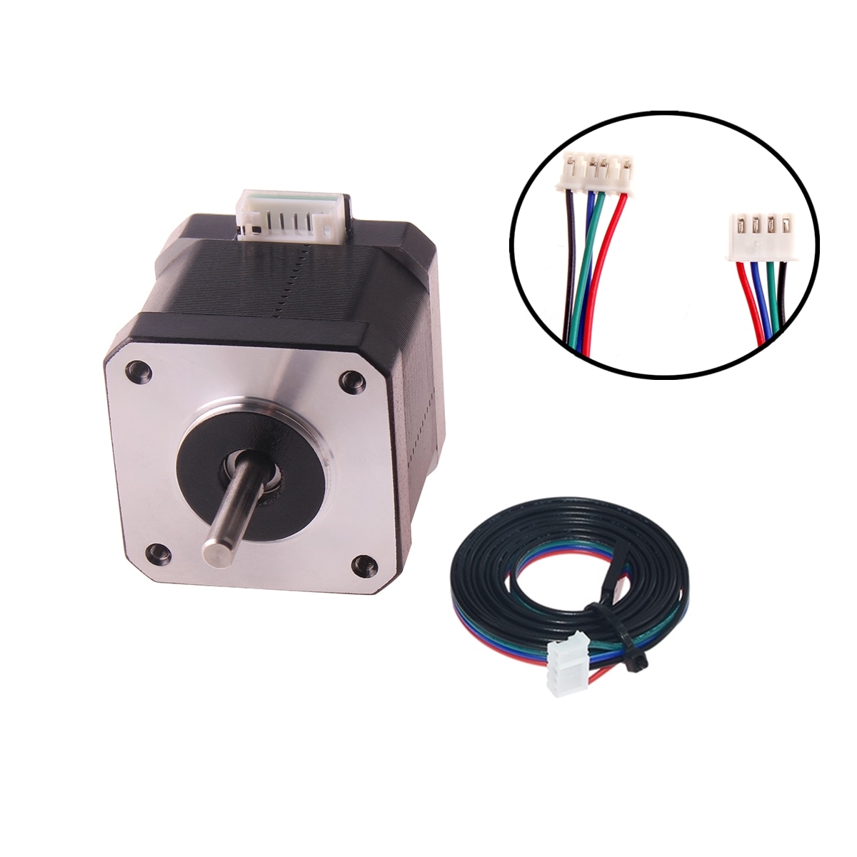 Motor paso a paso Nema17, motor 42, motor Nema 17, 40mm, 1.7A (17HS4401), 4 conductores para impresora 3D XH2.54, 1/3/5 Uds.