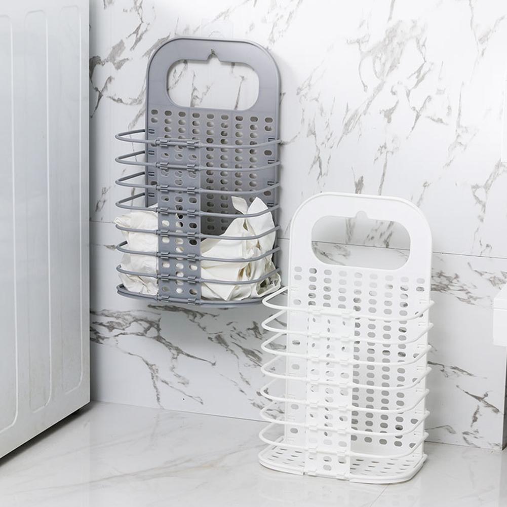 Wall-mounted Laundry Basket 1pcs Foldable Laundry Basket Clothes Clothes Wall-mounted Basket Storage Dirty Storage Portable Q0e8