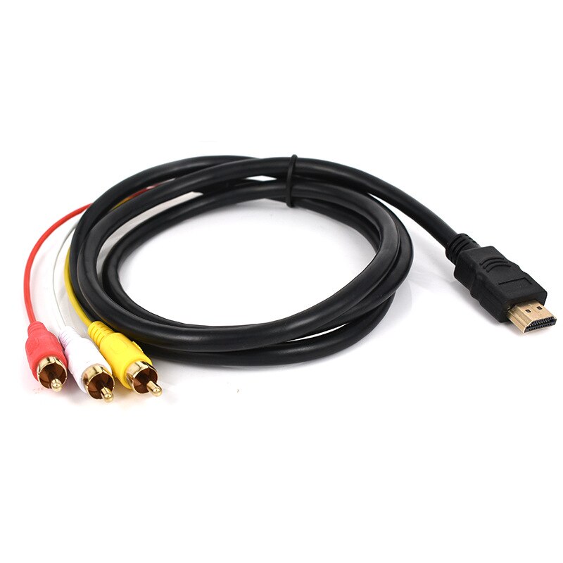 Hdmi-Compatibel 3Rca Scart Twee-In-een Adapter Kabel 1.5M Hdmi-Compatibel Mannelijke S-Video Naar 3 Rca Av Audio Kabel 3
