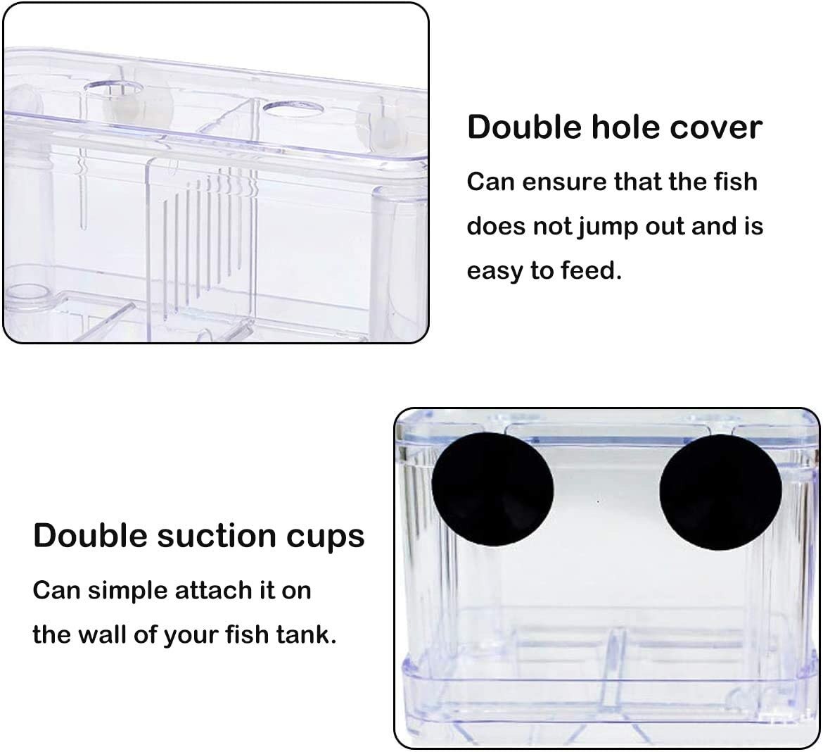 Fzone Aquarium Fokker Doos Voor Fish Tank, Baby Vis Separator Incubator Divider, Aquarium Baby Vis Protector Acryl Fokker