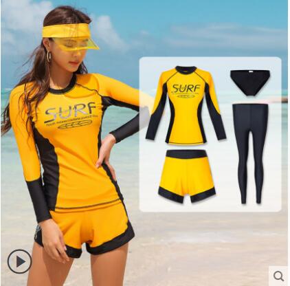 Modest burkini muslim swimwear womens full body swimsuit 4 Pieces islamic beachwear long sleeve bathing suit female: 2002 / XXL