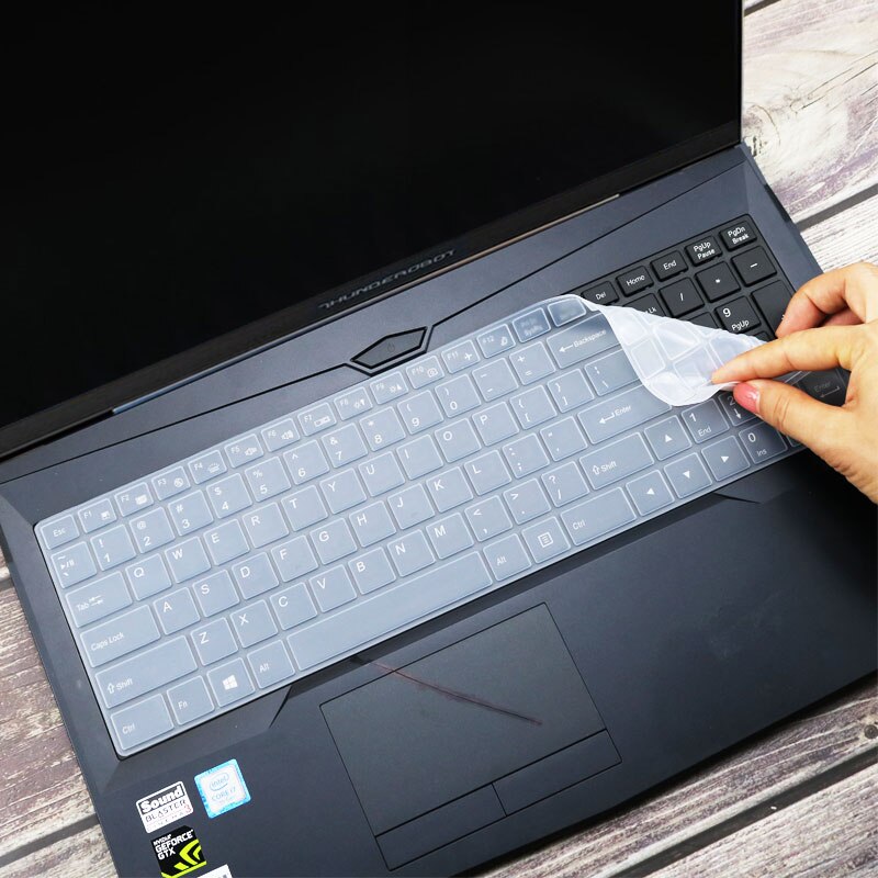 Silicone Laptop Keyboard Cover - Ultra-thin, Waterproof, Dustproof Skin for Gigabyte AORUS 5 Gaming Notebook 15-15.6 inch: Clear