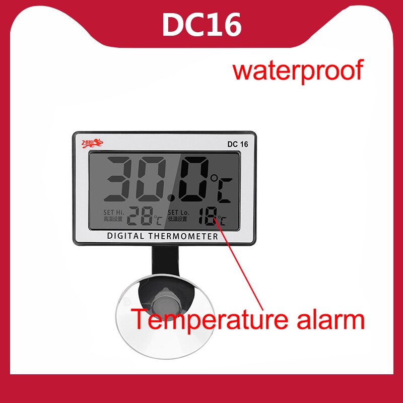 1pcs Mini Digital Submersible Fish Tank Aquarium LCD Display Thermometer Aquatic Biological Control Temperature Meter Waterproof
