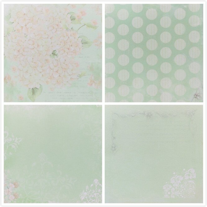 KSCRAFT 12pcs 6" Single-side Printed flowers pattern papercraft art paper handmade scrapbooking kit set book