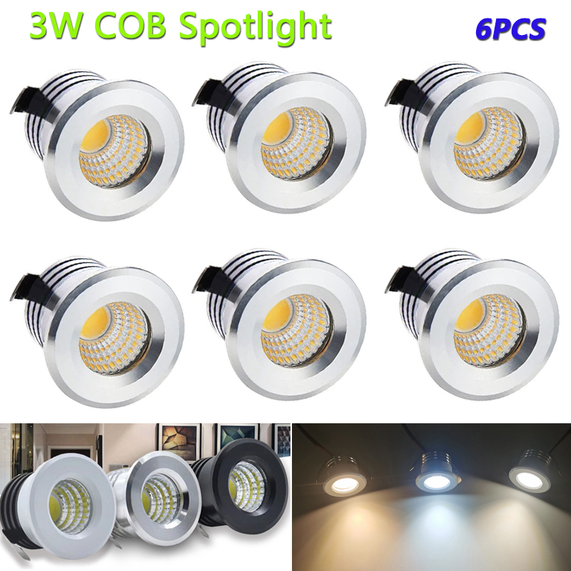 3W LED Spotlight Plafond Spot Light Verzonken Kast Showcase Spots Lamp AC110 220V Downlight Slaapkamer Keuken Plafond verlichting