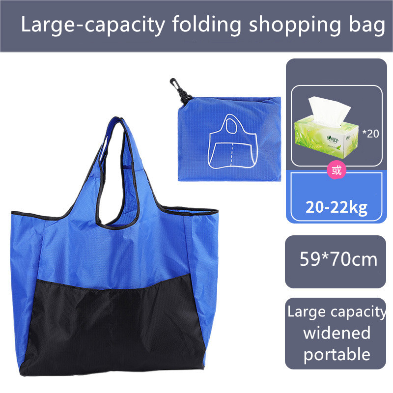 Big Folding Shopping Bag Large Capacity Portable Reusable Waterproof Grocery Shoulder Handbags for Travel