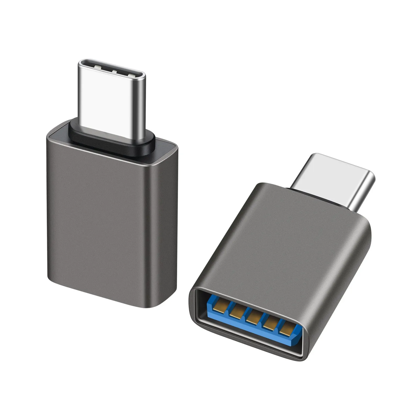 Adapter USB 3.2 Type-C 10 Gb/s OTG typu C USB C męski na USB 3.2 żeński do Macbooka Xiaomi Samsung USBC OTG Connector: green