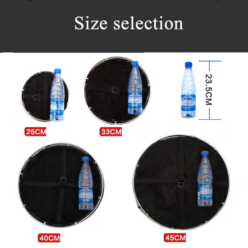 Fischschutznetztasche, lebende Fischtasche, Fischfass, verdickt, schnell trocknend, geklebter Fischer-Stahlring, hochwertiger Fischschutz