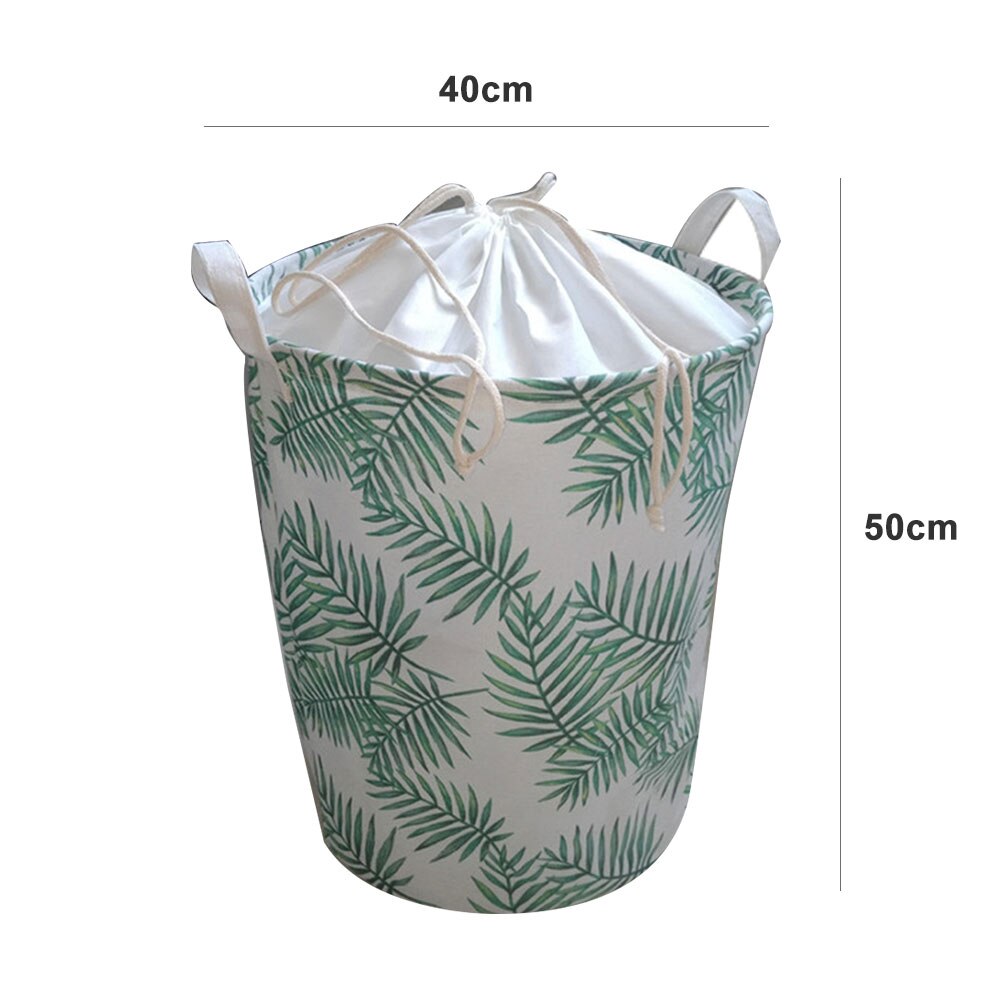 Large Capacity Drawstring Laundry Hamper Canvas Storage Bag Organizer With Handle Bin Folding Collapsible Laundry Basket: A